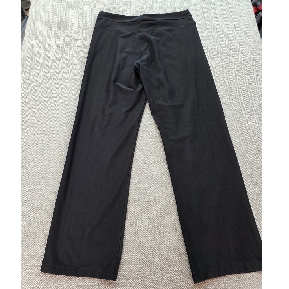 Lucy Everyday Collection Black Wide Leg Yoga Pants Women Medium Zip Pockets